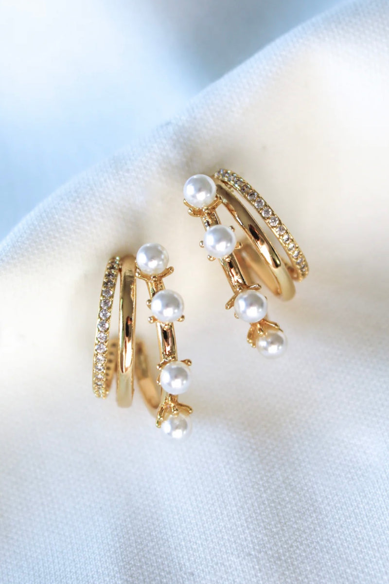 Hattie 14k GF Pearl Earrings