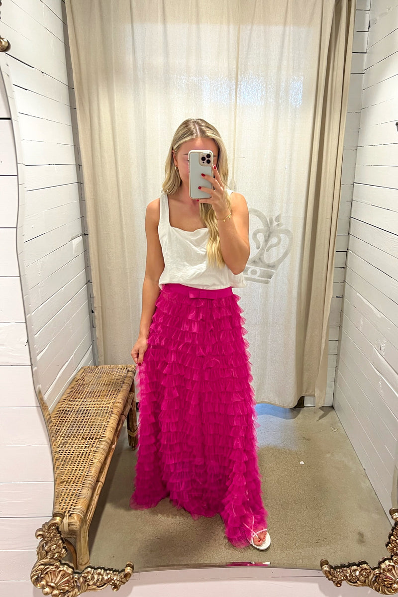 Alma Tulle Maxi Skirt