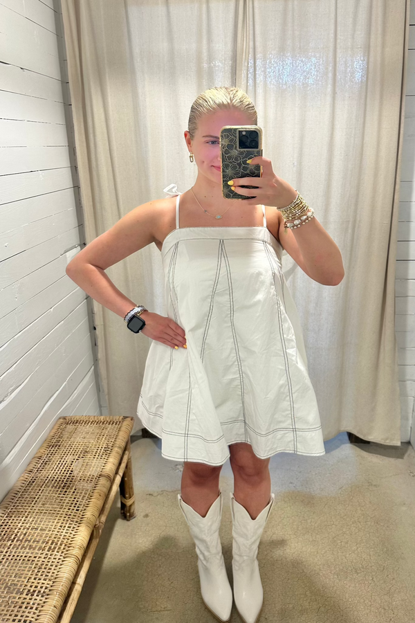 Contrast Mini Dress