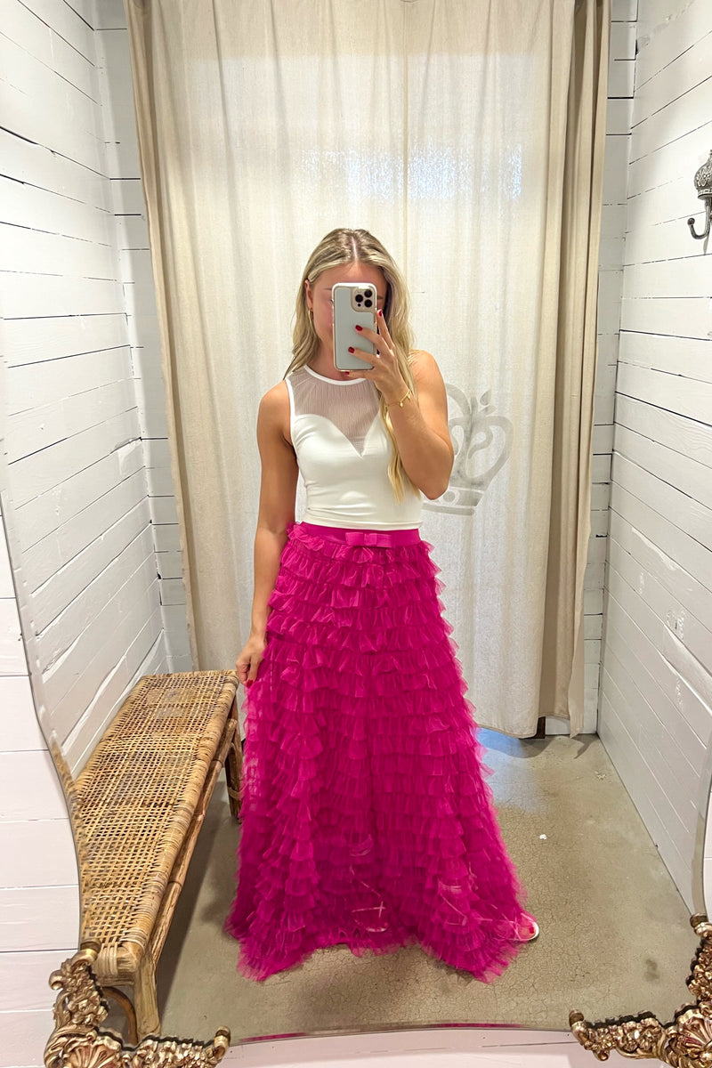 Alma Tulle Maxi Skirt