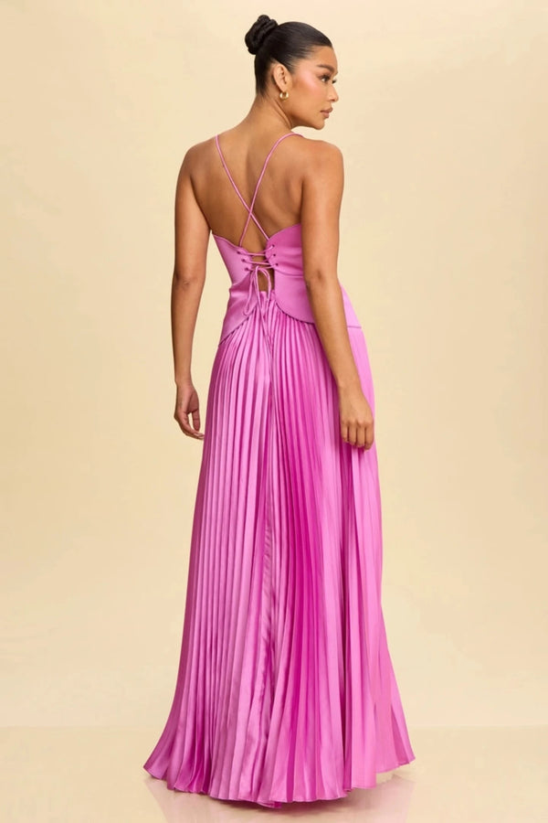 Corset Pleated Maxi