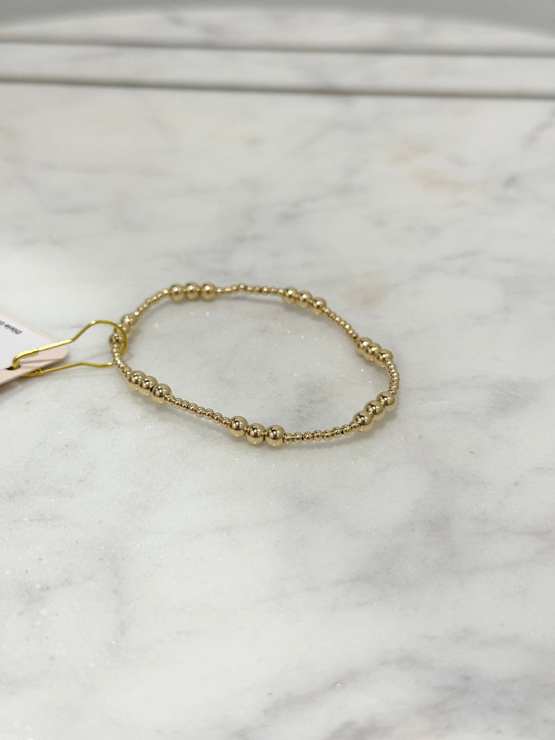 ILY 14k Gold Beaded Bracelet (7.5 inch)