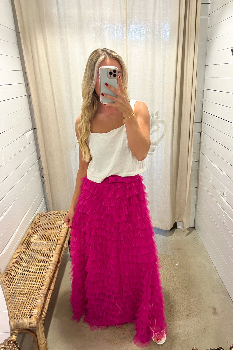 Alma Tulle Maxi Skirt