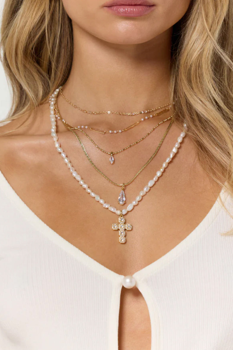 Baldwin 14k GF Cross Necklace