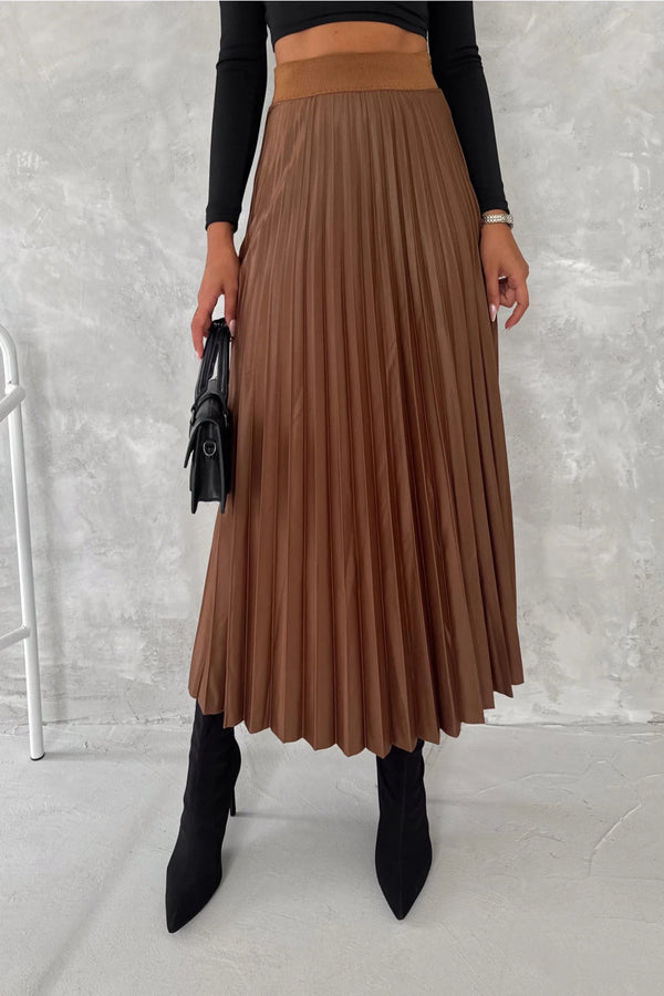 Classic Pleated Maxi Skirt