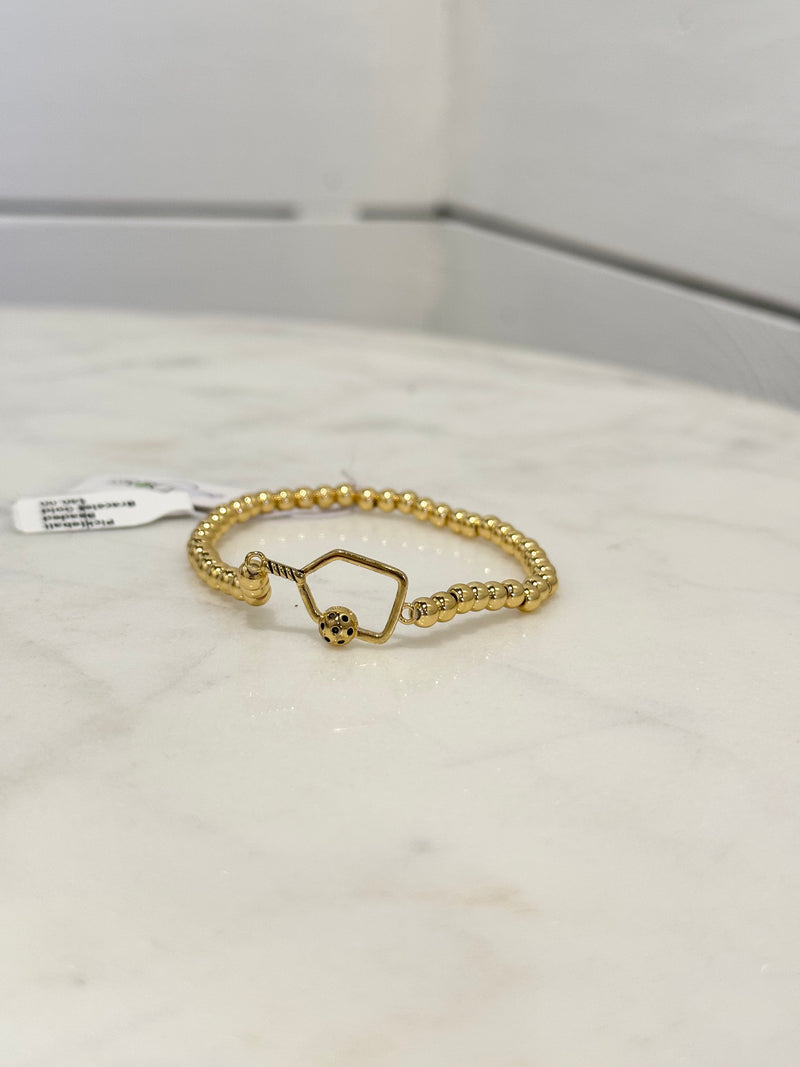 Pickleball 18k Gold Bracelets