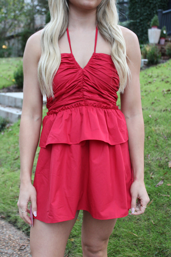 Remi Red Romper