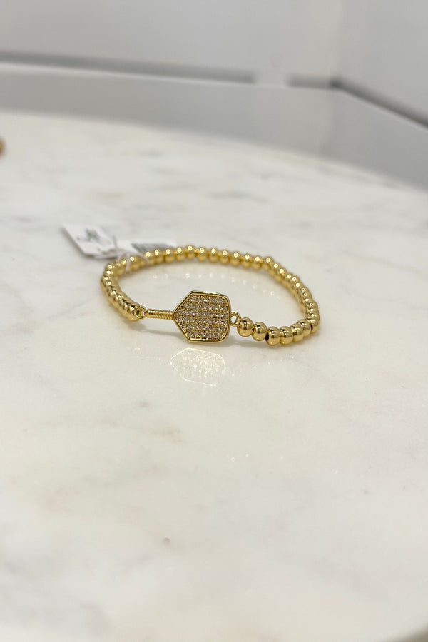 Pickleball 18k Gold Bracelets