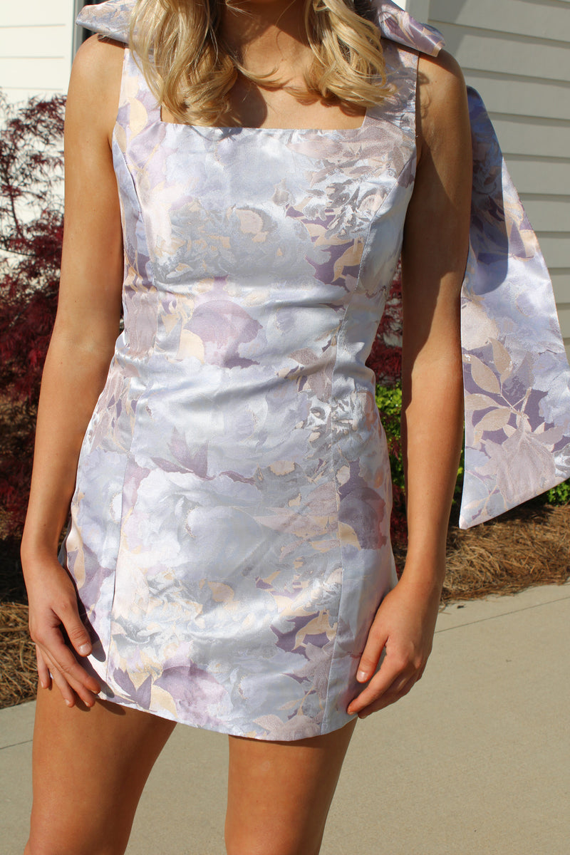 Floral Bow Cocktail Dress