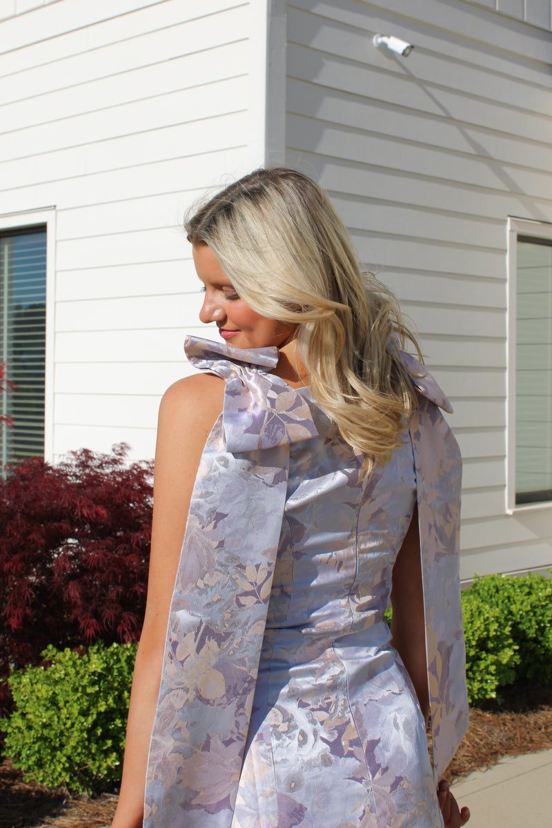 Floral Bow Cocktail Dress