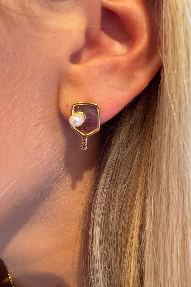 Gold Pearl Pickleball Studs
