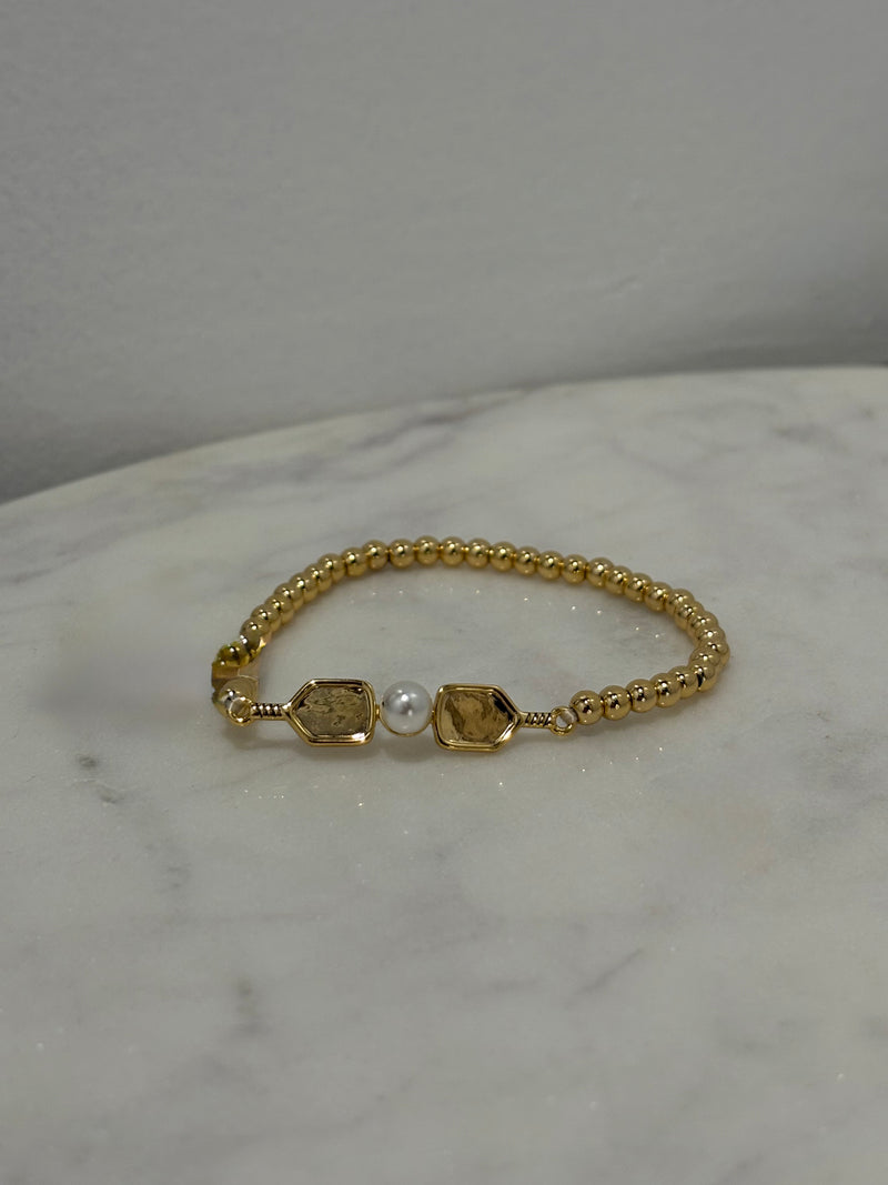 Pickleball 18k Gold Bracelets