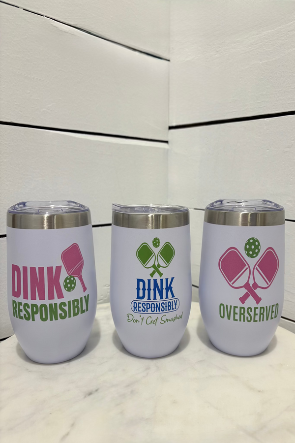 Pickleball Wine Tumblers