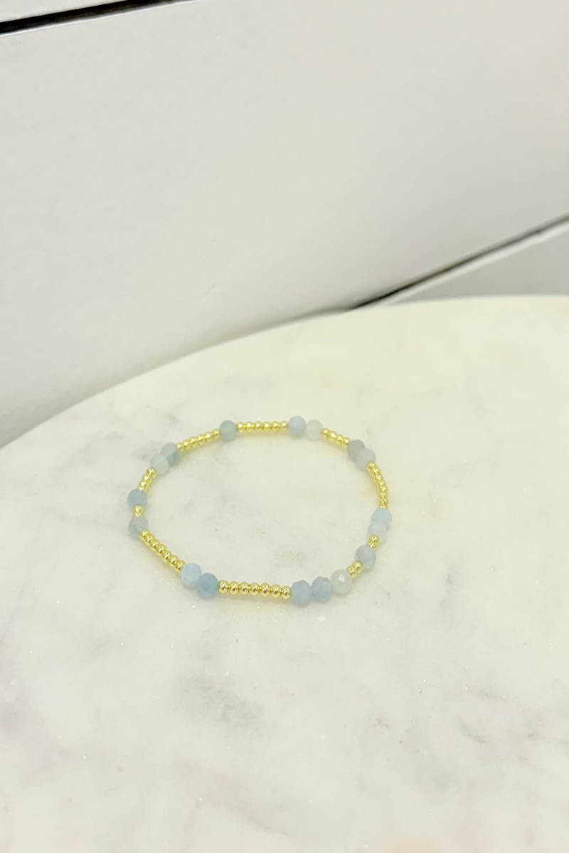 Poppy Blue Beaded Bracelet