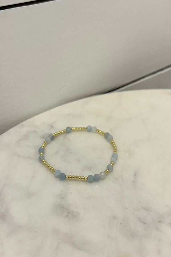 Poppy Blue Beaded Bracelet