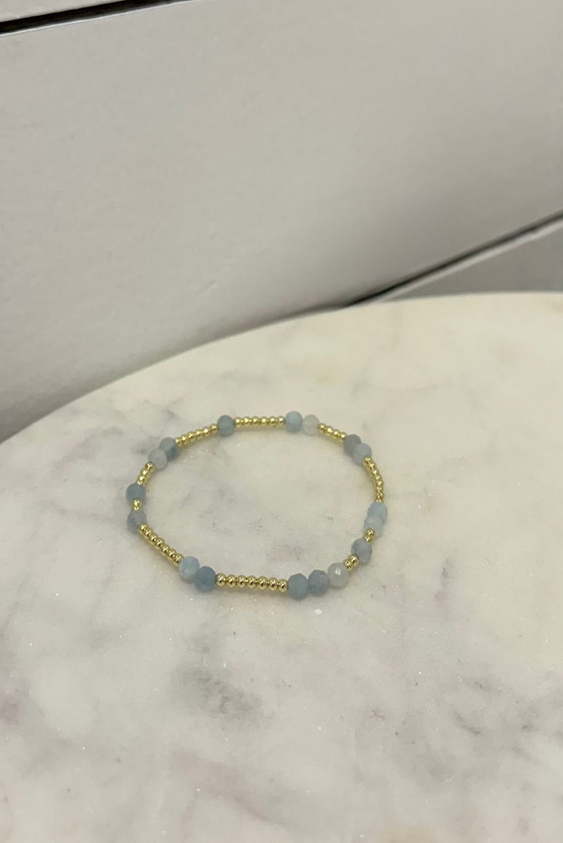 Poppy Blue Beaded Bracelet