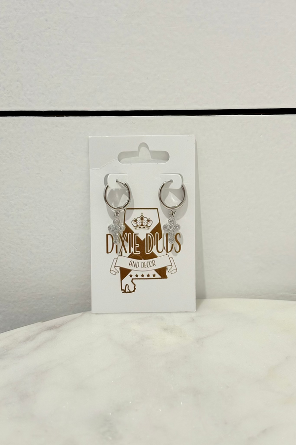 CZ Silver Cross Huggies