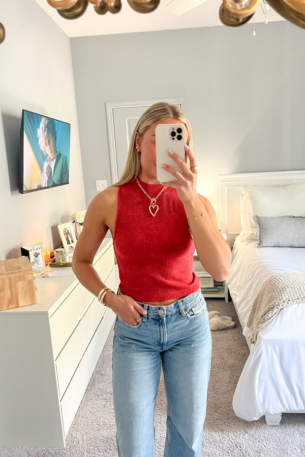 Marie Mock Neck Top