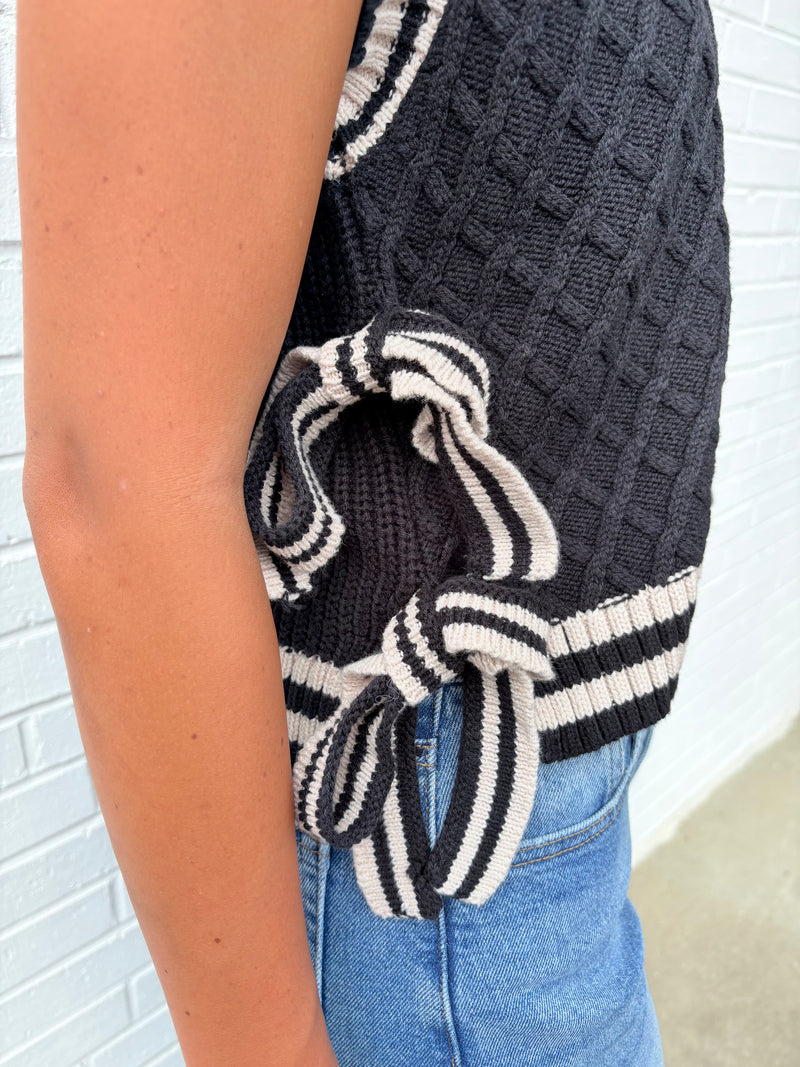 Contrast Club Sweater Vest