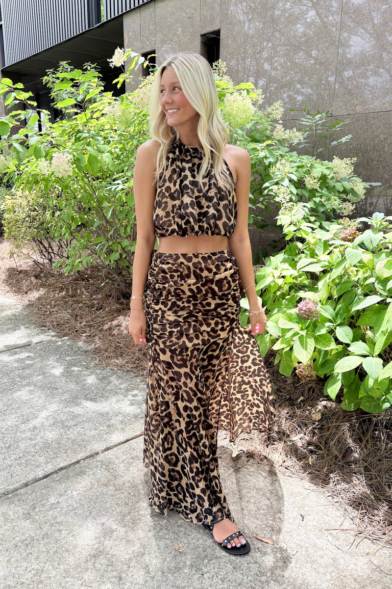 Living Leopard Halter Top Set