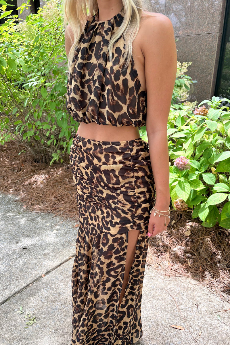 Living Leopard Halter Top Set