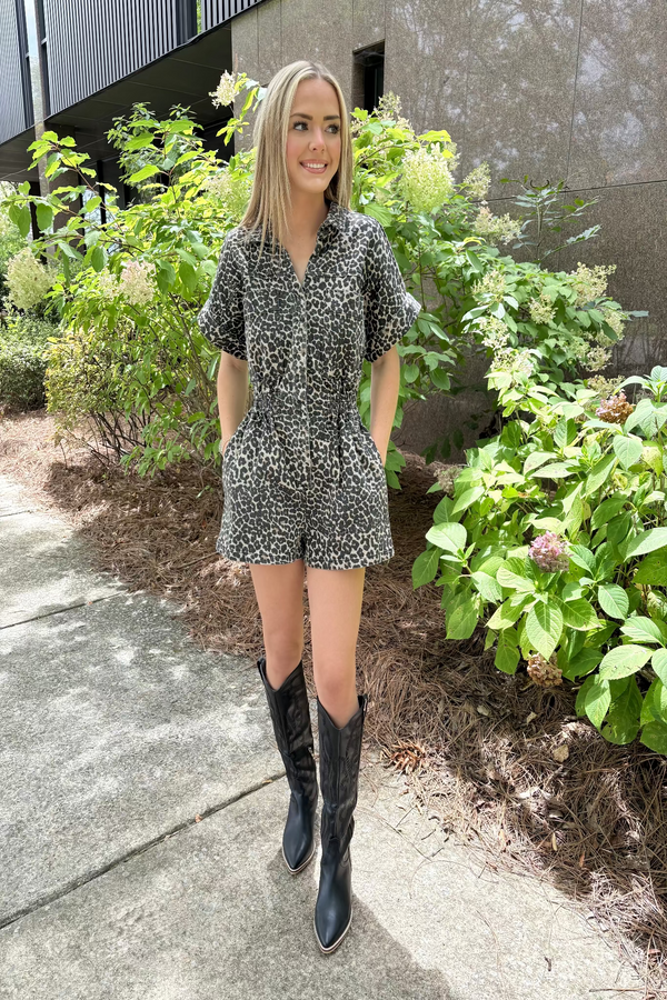 Leopard Print Romper