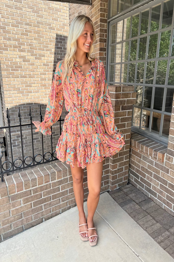 Paisley Print Dress