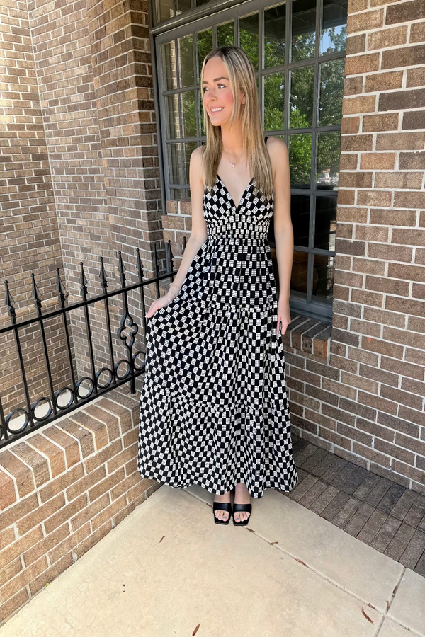 Midnight Weave Maxi Dress