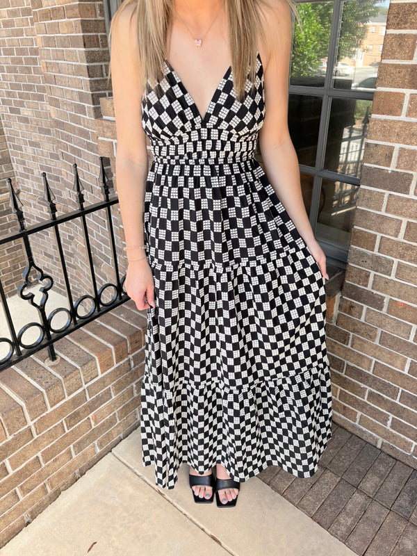Midnight Weave Maxi Dress