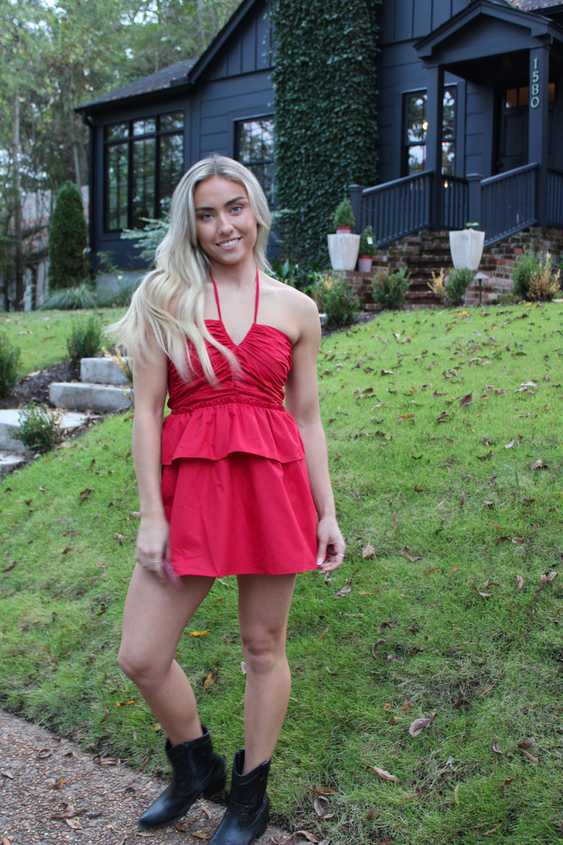 Remi Red Romper