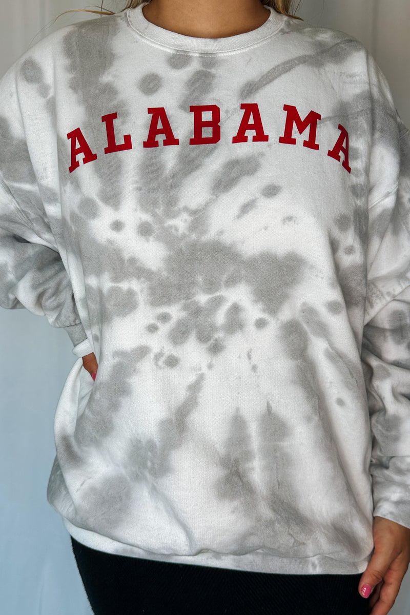 Tie Dye College Crew Neck Sweatshirt