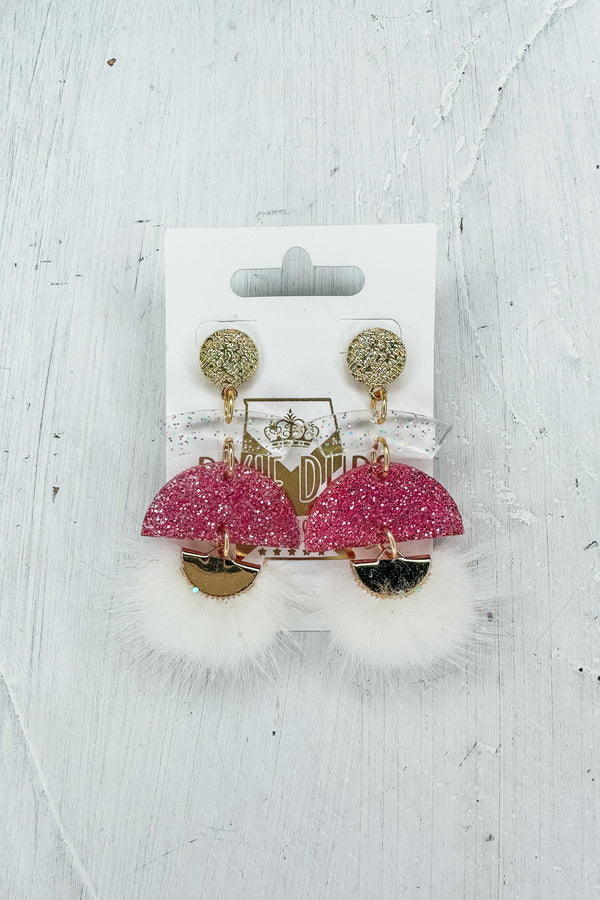 Barbie Pink Tassel Earrings