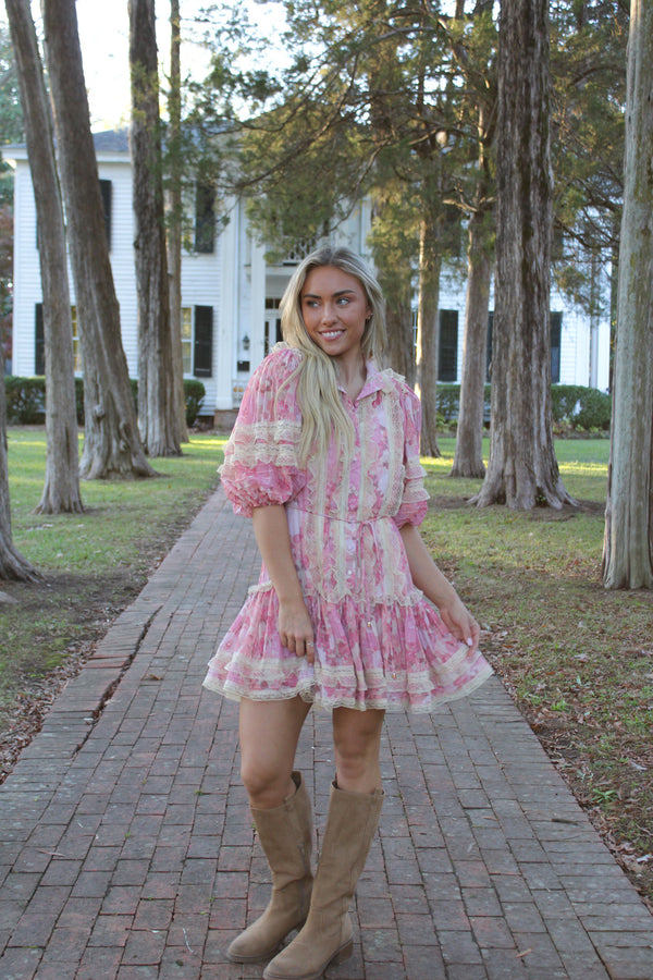 All The Pinks Floral Dress