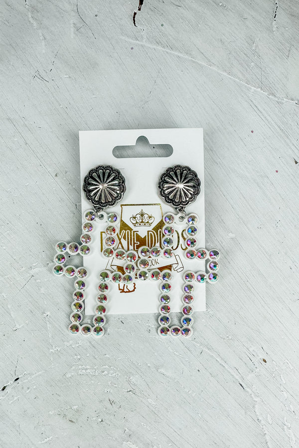 Code of Many Colors Cross Earrings