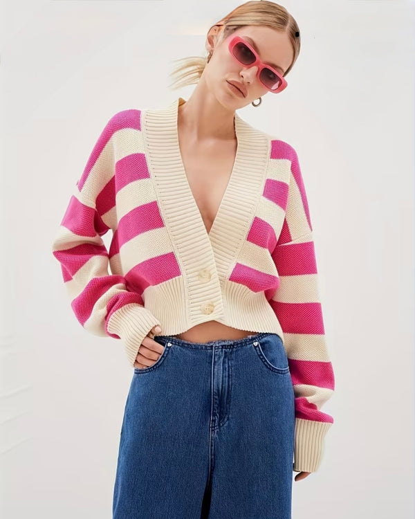 Bubblegum Stripe Cardigan