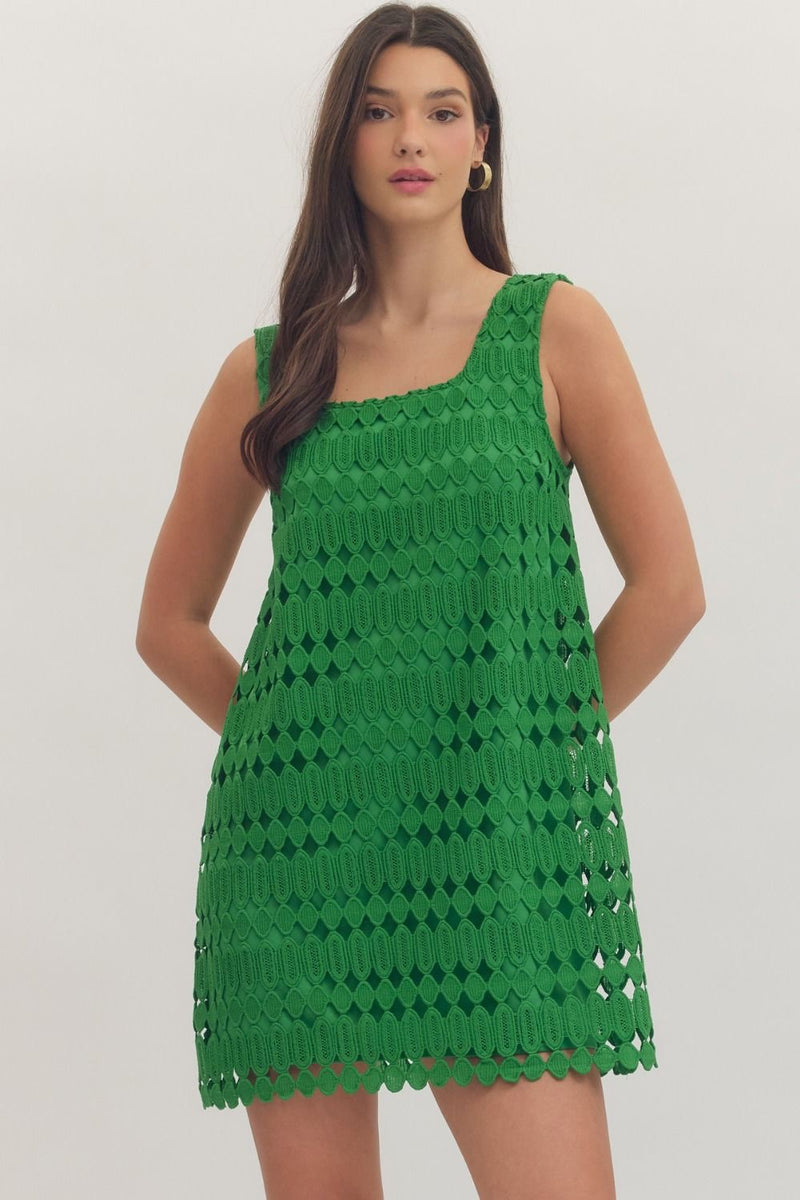 green crochet mini dress Emerald Coast – Dixie Duds and Decor Color:crimson Train Sleeveless Organza Square pleats in dress Crochet outfits FIT About 28.5 from