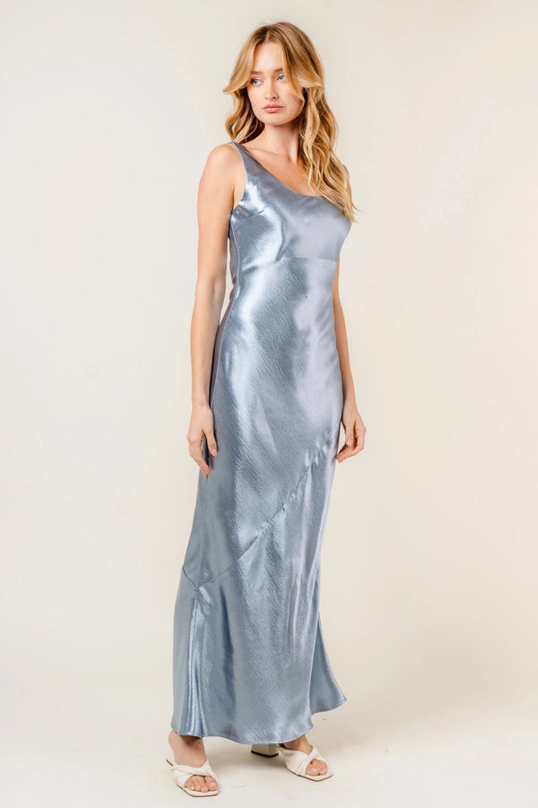 Elegant Satin Backless Maxi