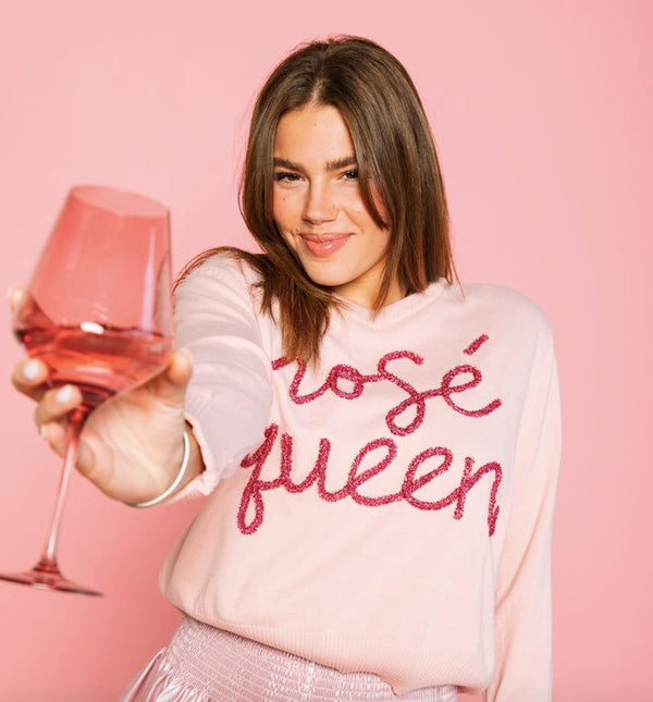 Queen Of Sparkles Rose' Sweater