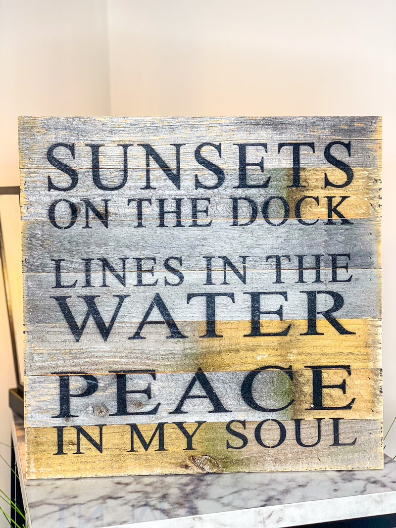Sunsets On The Dock Sign