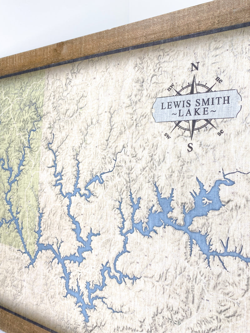 Large Smith Lake Natural Linen Sign