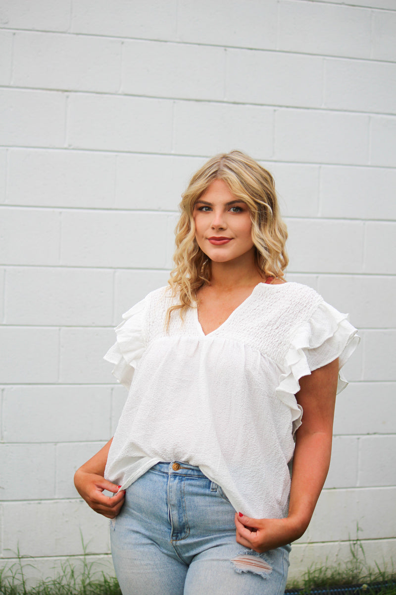 Ready Or Not Ruffle Top