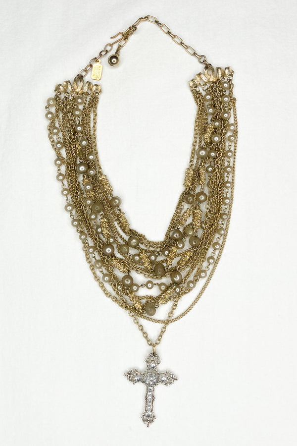 1960's Cross Multi Chain Necklace -Made In the Deep South